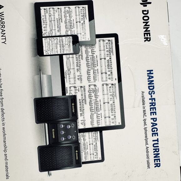 Donner Wireless Page Turner Pedal for Tablets Phone Foot Pedal Rechargeable - Picture 12 of 12